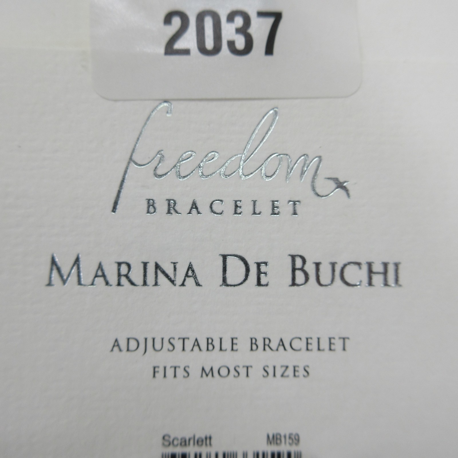 Marina De Buchi Scarlett Freedom ID Bracelet Gold Tone Adjustable Nickel Free