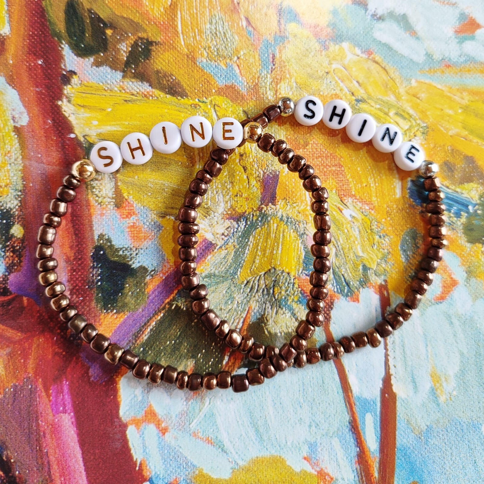 Handmade Stretch Bracelet/Boho Jewelry/Gift for Her/New Year Gift/Christmas gift