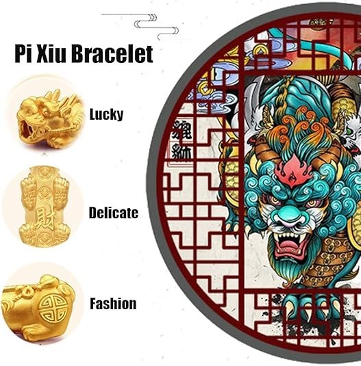 SOOWOOT Feng Shui Wealth And Luck Bracelet for Men Women: 3Pcs set with Pixiu an