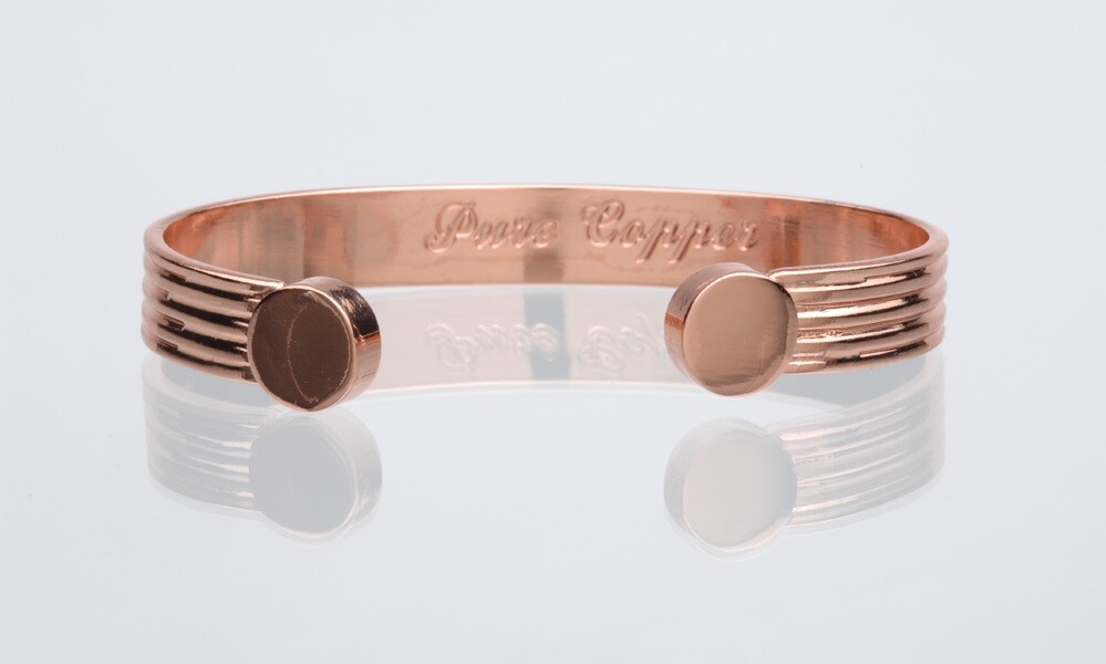 Pure Copper Magnetic Bracelet Arthritis Therapy Women Men Adjustable Roman Cuff