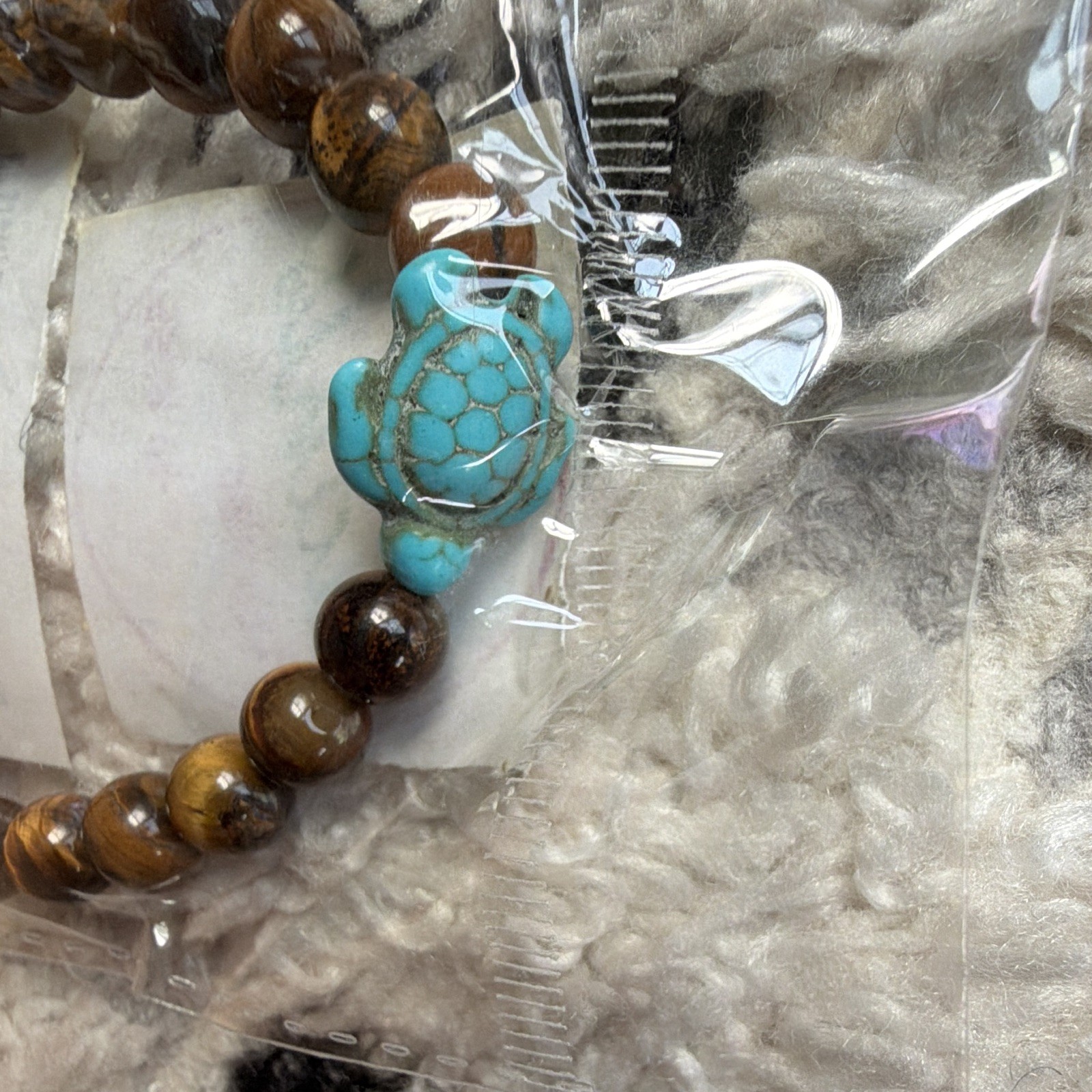 Tuanis Beaded Turtle Dangle Charm Bracelet Beach Theme Brown Blue X0027Z8DIX