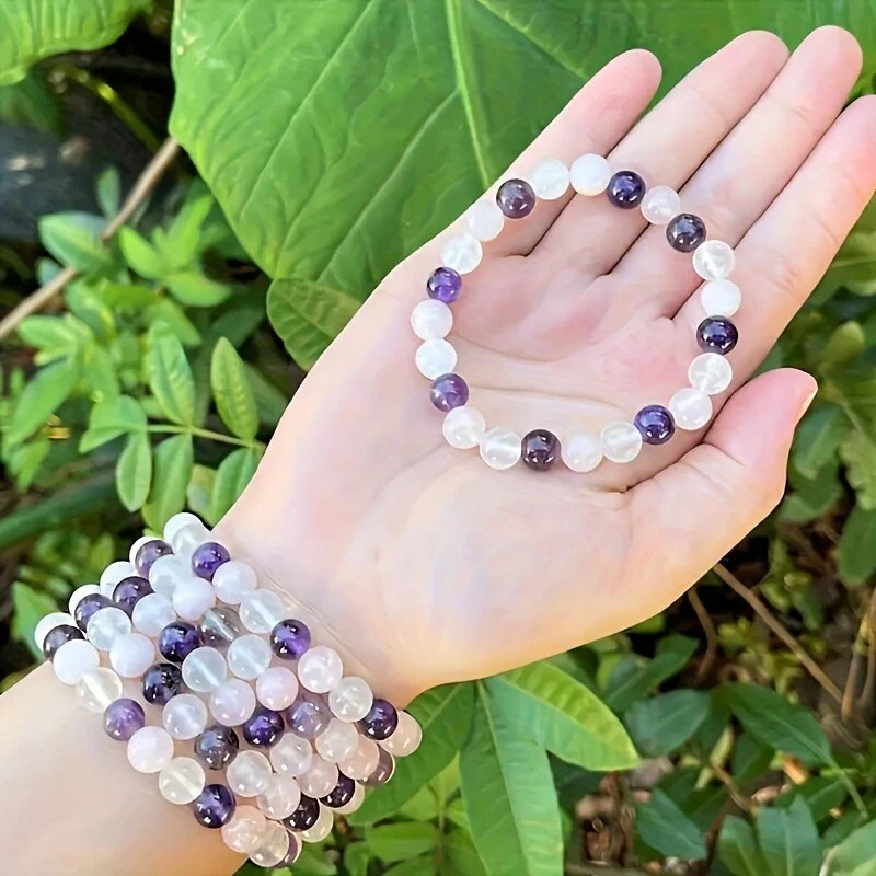 Natural Stone Beaded Bracelet Women Men For Bringing Luck Money Health Bangle