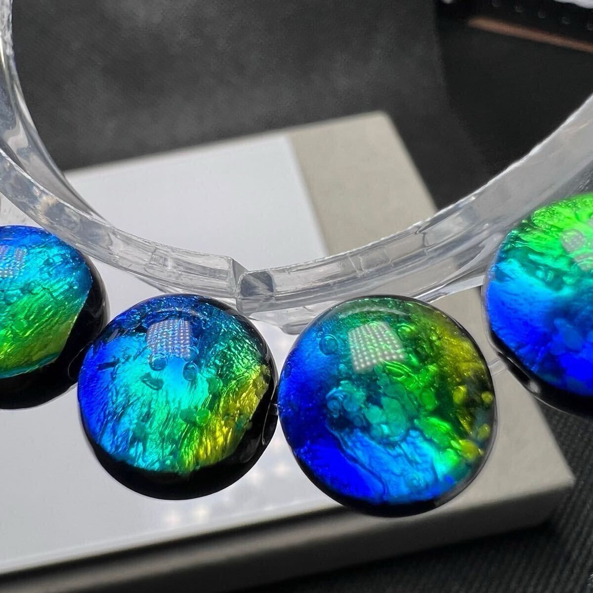 Ryukyu Firefly Glass Bracelet Glow in Dark Okinawa Japan Kerama marine 12mm