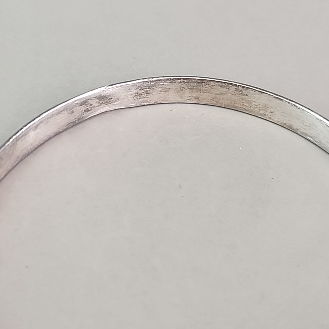 Bangle Bracelet Mexico 6mm Silver Tone Classic 8″