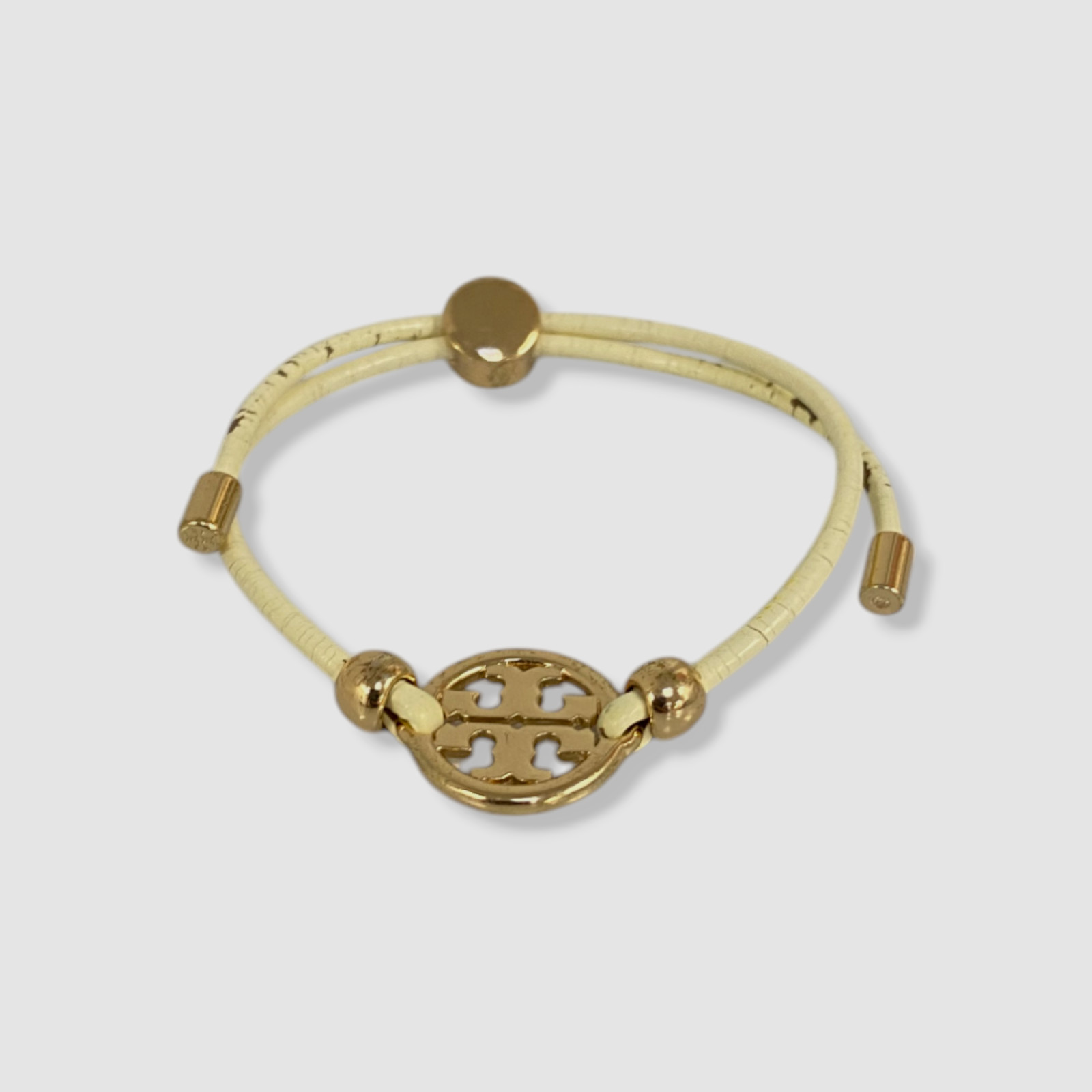 Tory Burch Women’s Ivory Leather Miller Slider Bracelet