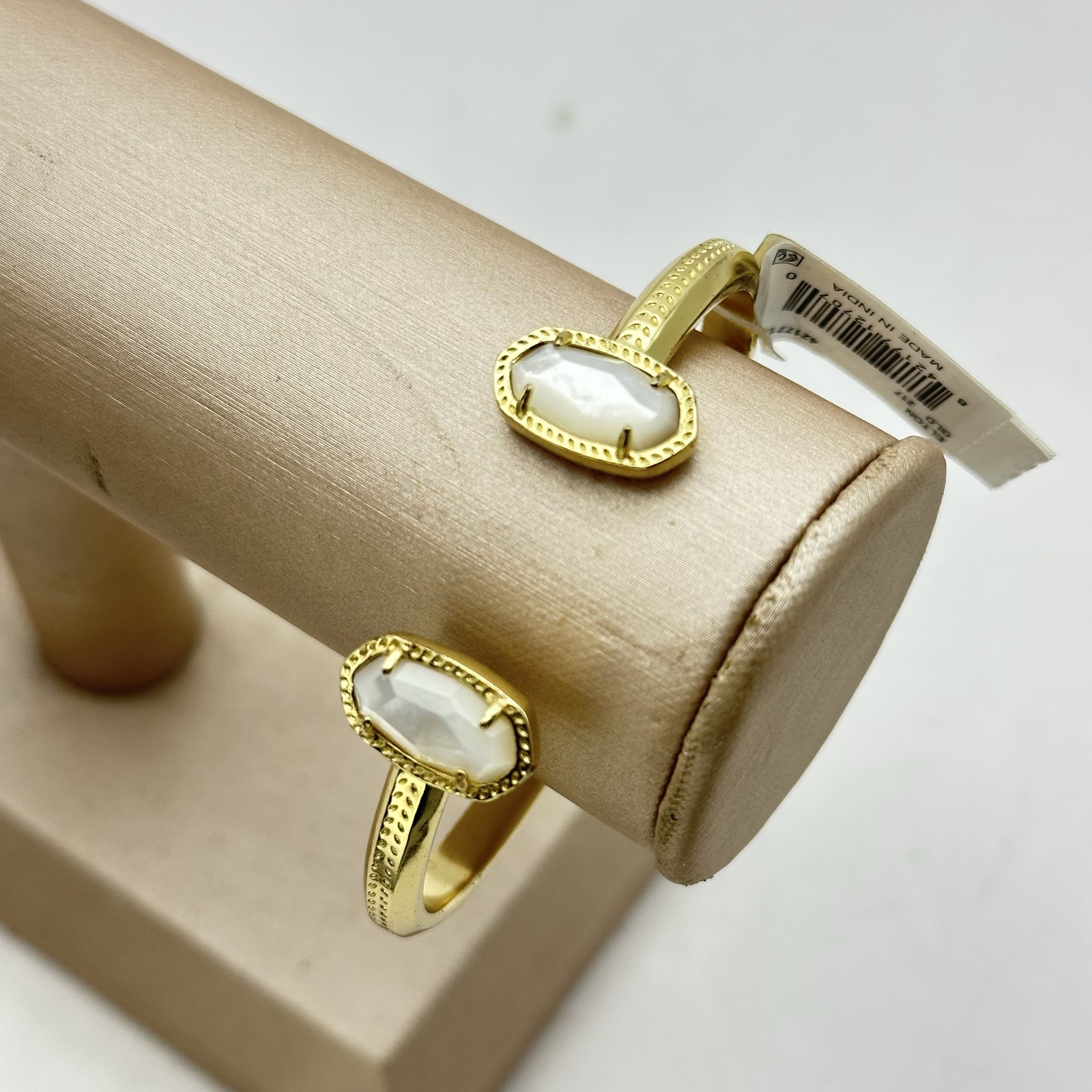 Kendra Scott Elton Cuff Bracelet 14k Gold Plated Brass Ivory Mother Of Pearl