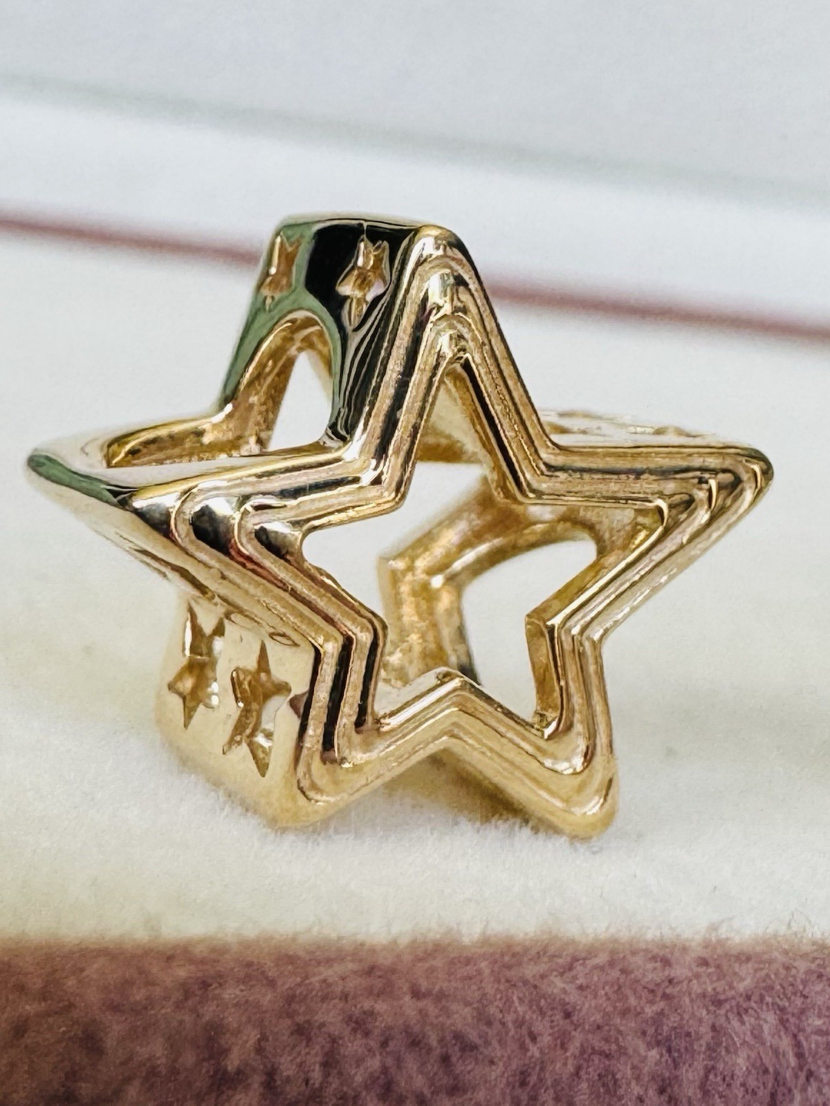 Authentic Pandora 14k Solid Gold ALE G585 “Radiant Star” Charm