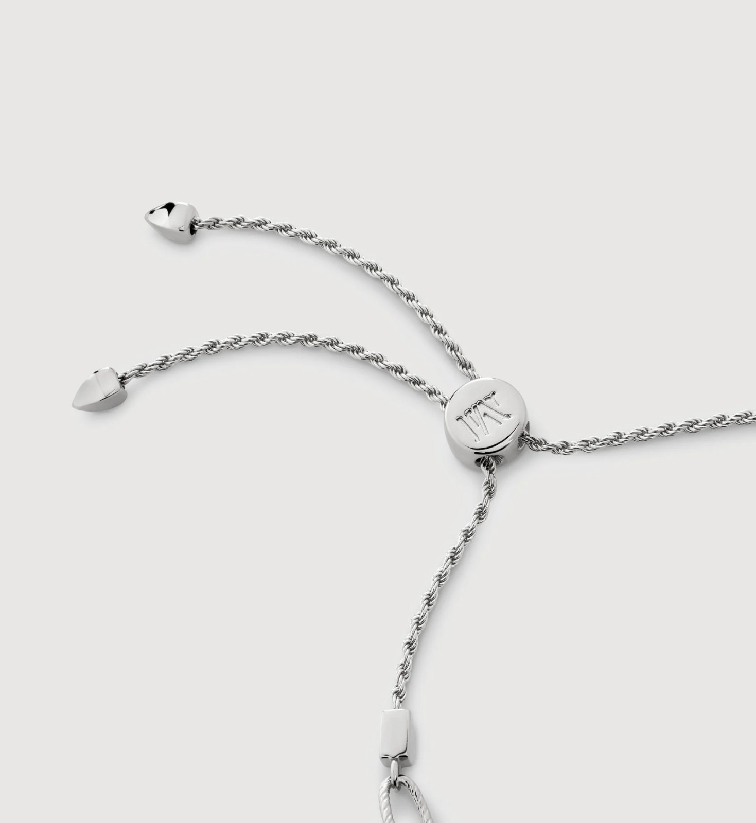 NEW Monica Vinader Corda Friendship Bracelet Silver