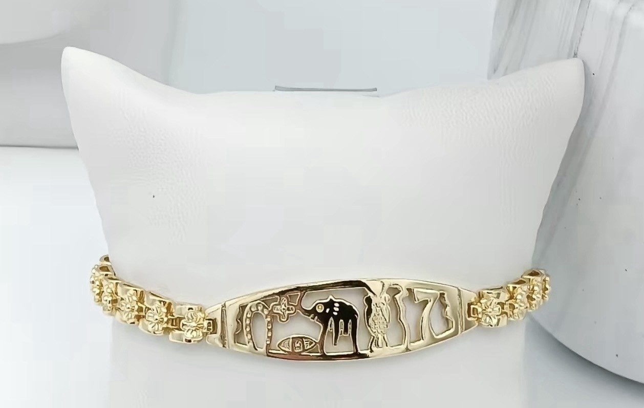 14K Gold Fill 7 Power Bracelet Good Luck Energy Protection Everyday bracelet