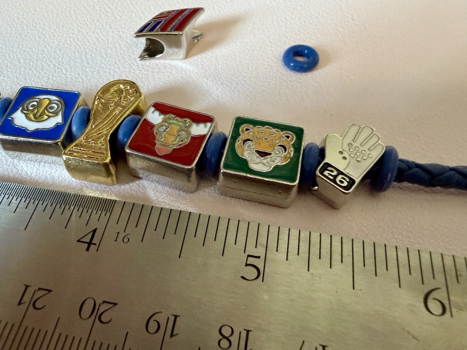 Bank of America FIFA World Cup 26 Braided Charm Bracelet Mascots Trophy Small