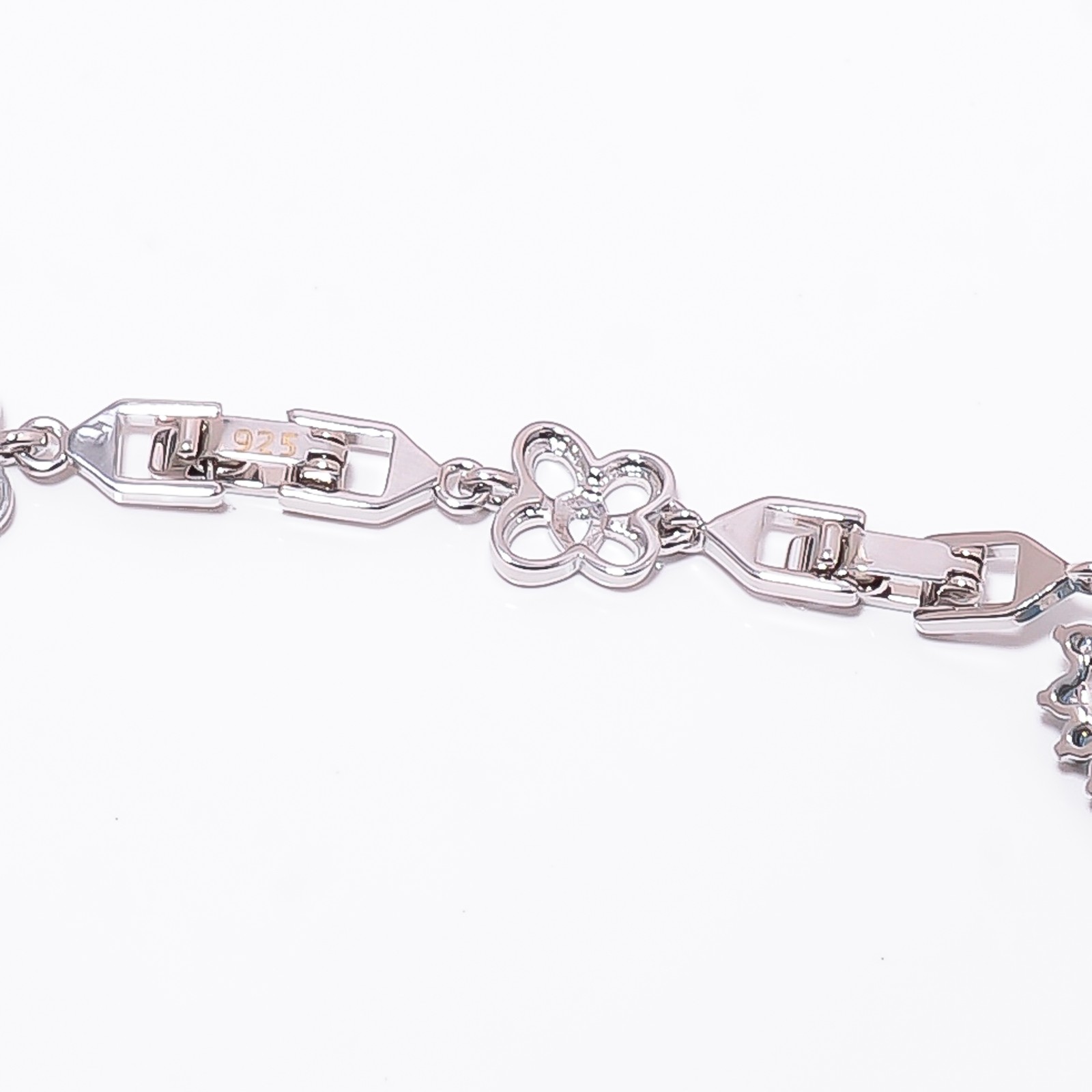 Blue Topaz, CZ 925 Sterling Silver Adjustable Bracelet 7-8″ B128910