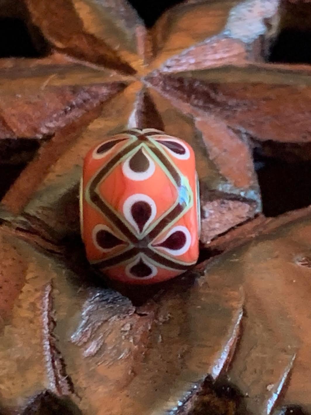 Trollbeads Event Bead Geometric Floral Mini Barrel