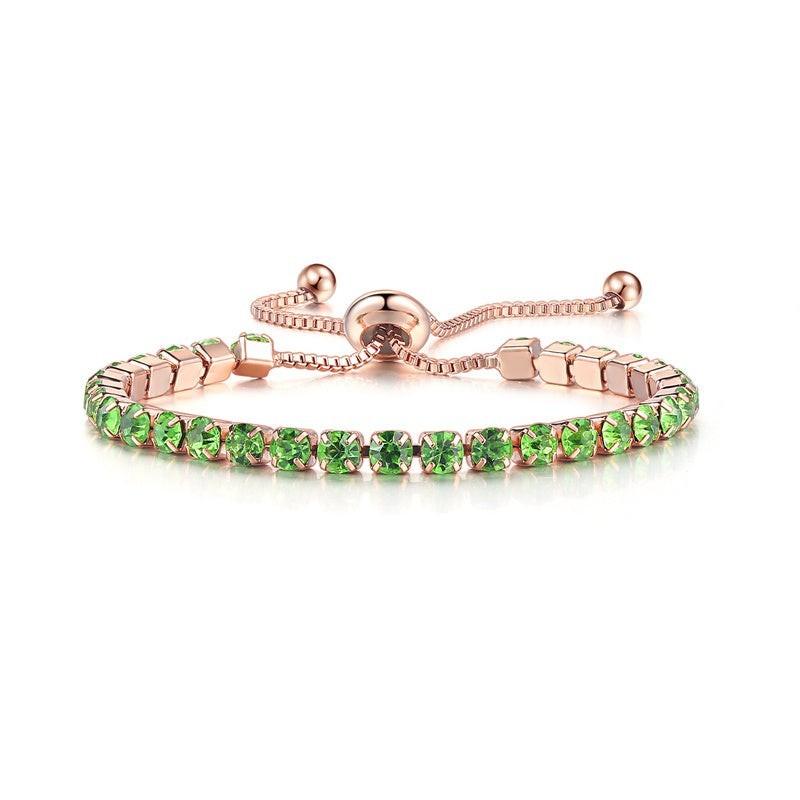 Cubic Zirconia Birthstone Tennis Bracelet in Solid Copper