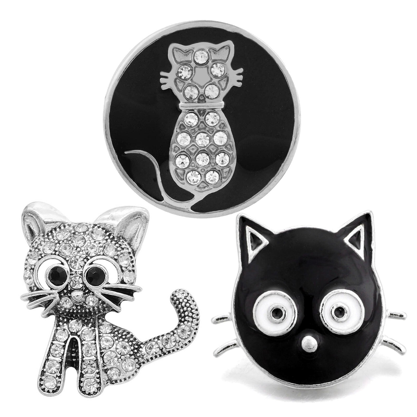 Cat Snap Jewelry Ginger Charm 18MM 20MM Kitten Animal Custom Snap Charm Button