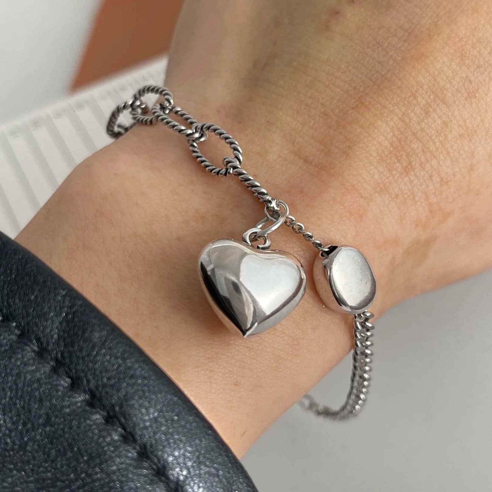 925 Sterling Silver Bracelet Women Men 100% Solid Retro Vintage Bangle Jewelry