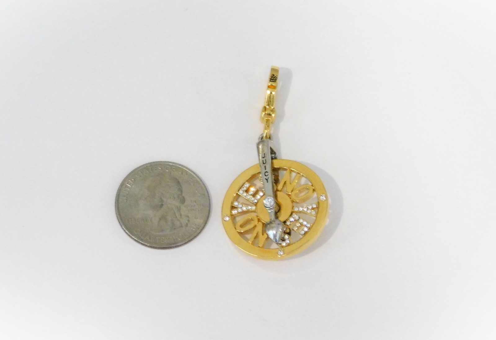 JUICY COUTURE 2007 Yes/No Spinning Wheel of Love Charm YJRU1616 Retired #M3