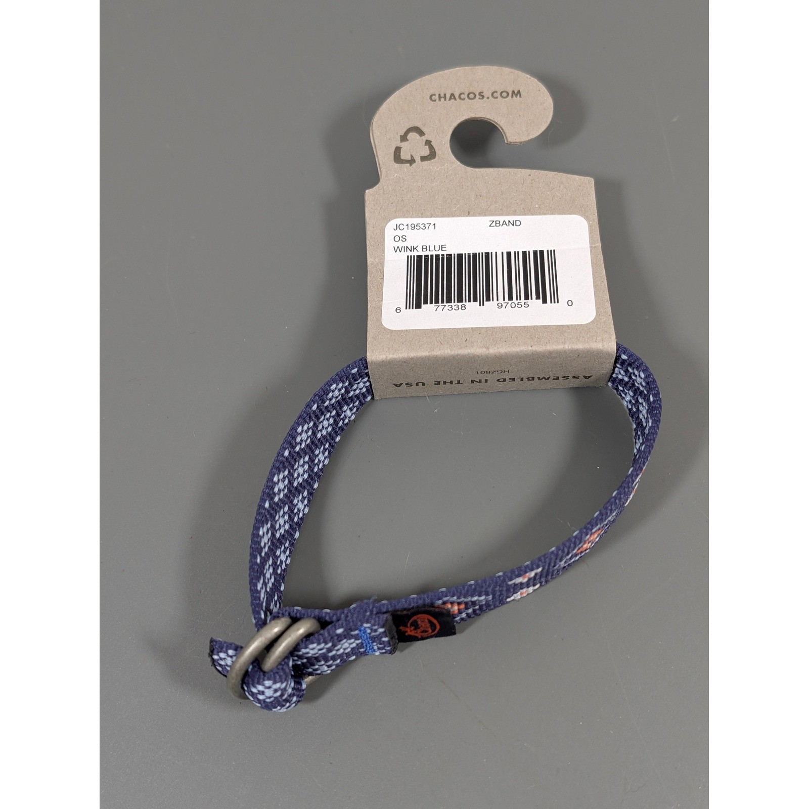 Chaco Z Band Bracelet Wink Blue Adjustable Nylon Cord NWT