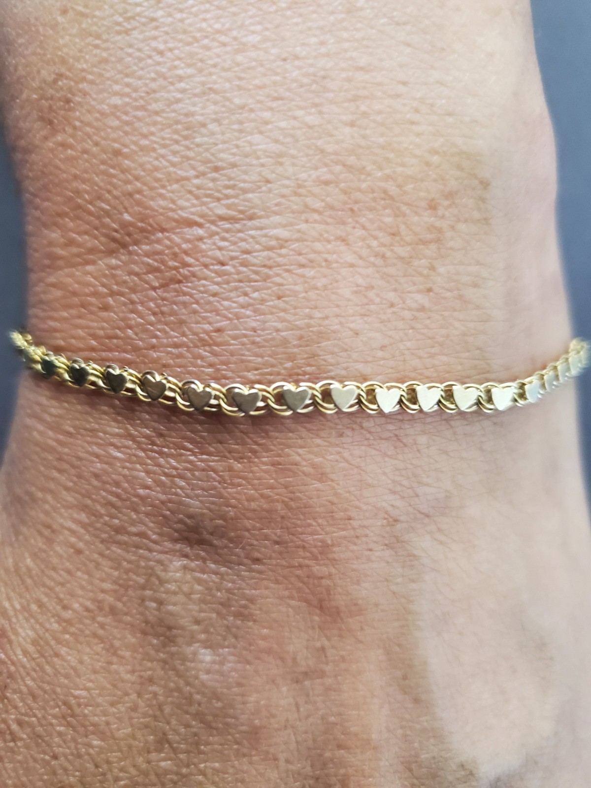 ED Marshall, 14k Gold Mini Hearts 8in Bracelet 3.2grams