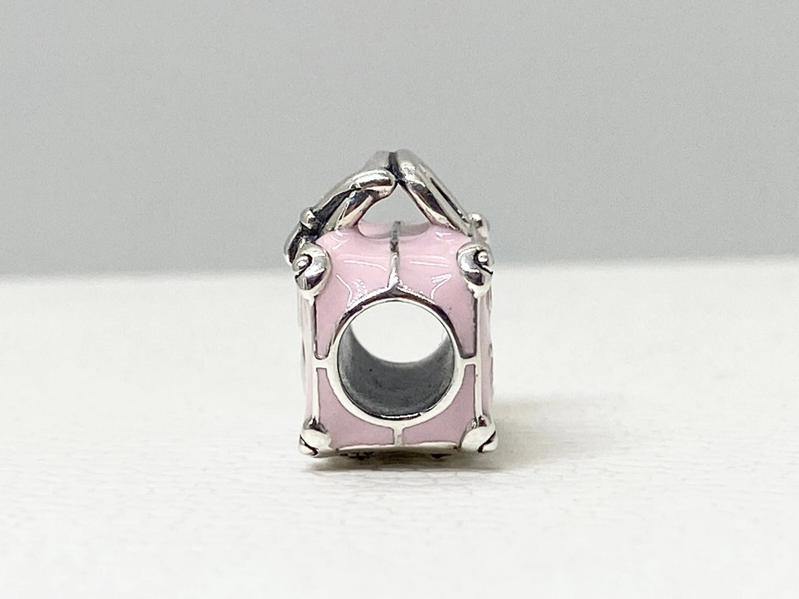 Pandora Authentic Charm Pink Travel Suitcase Bag Charm Bead
