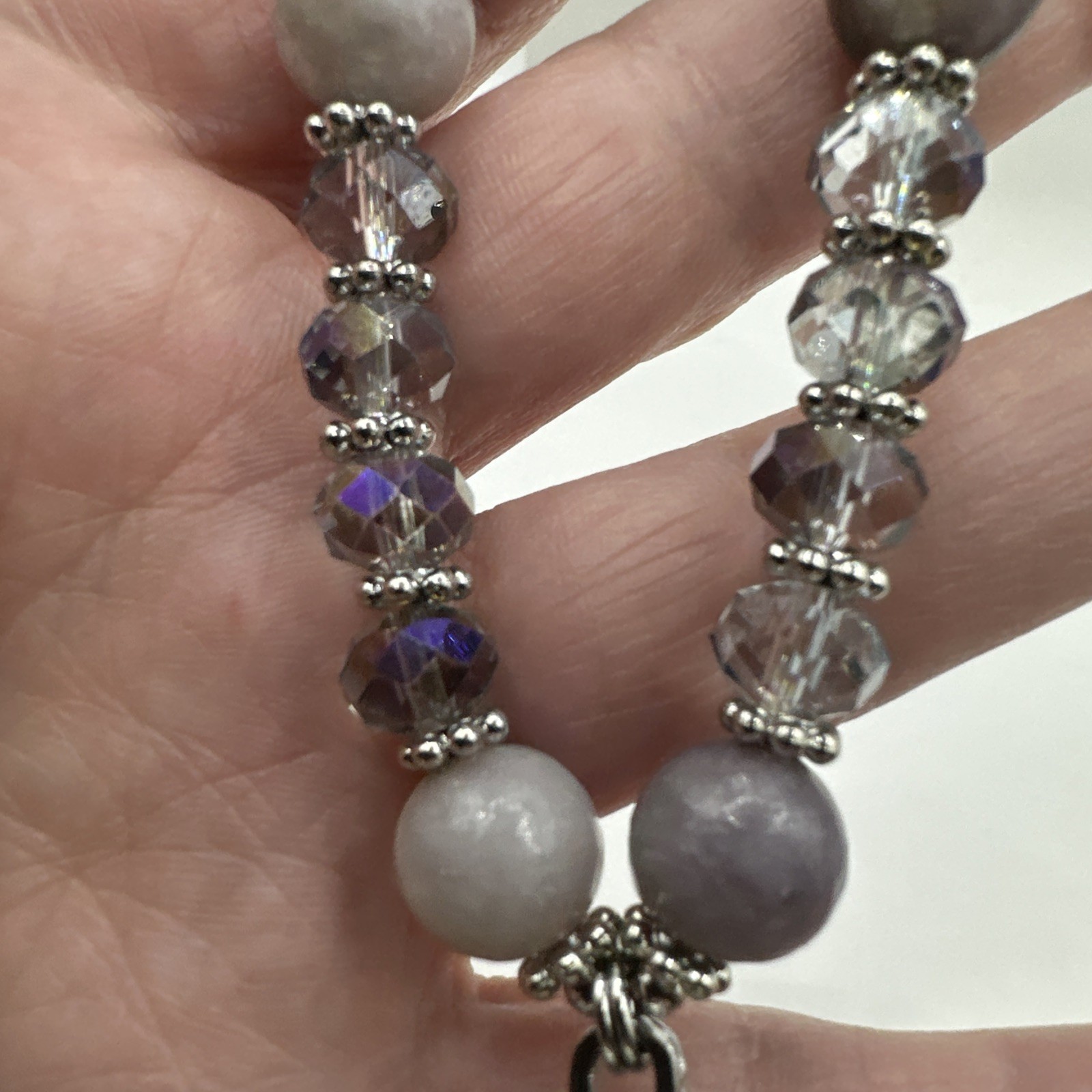 Vintage Alexa’s Angels prayer box Stretch bracelet NWT Crystal & Gemstone