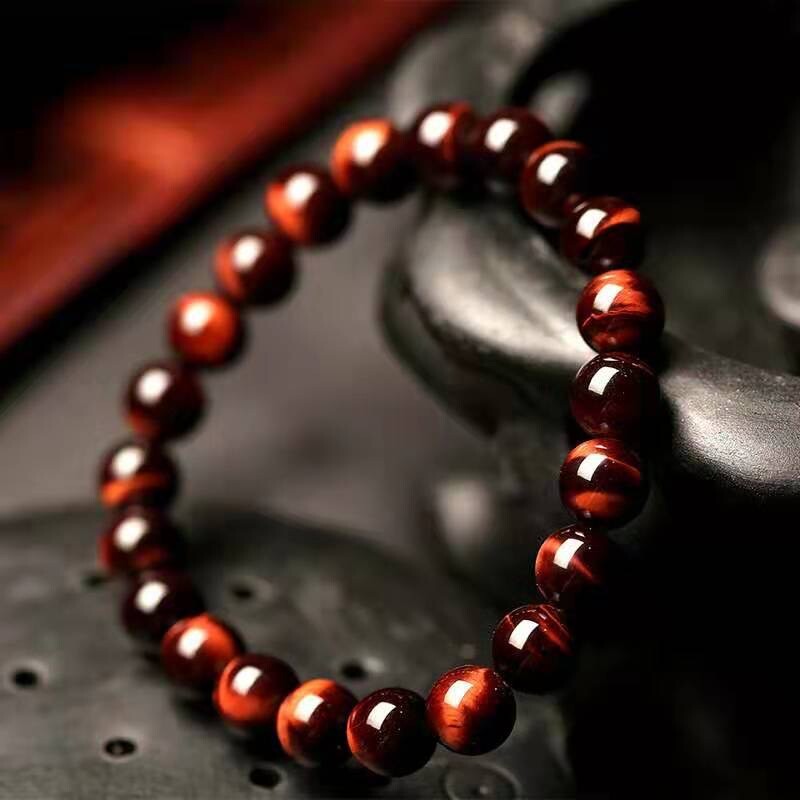 Natural Red Tigers Eye Stone Bracelet Bead Chakra Heal Gift 6mm 8mm 10mm