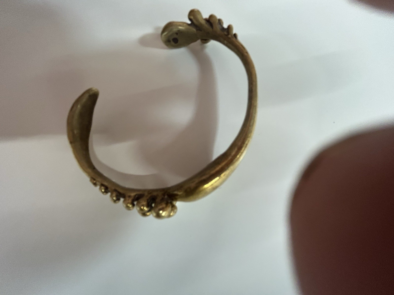 Vintage Carl Tasha brass/bronze cuff bubble cluster details