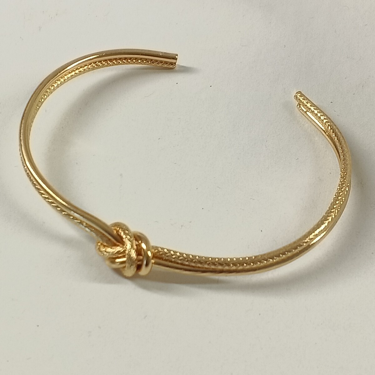 Women’s Knot Cuff Bracelet One Size Brass Plated Gold Fashion Jewelry