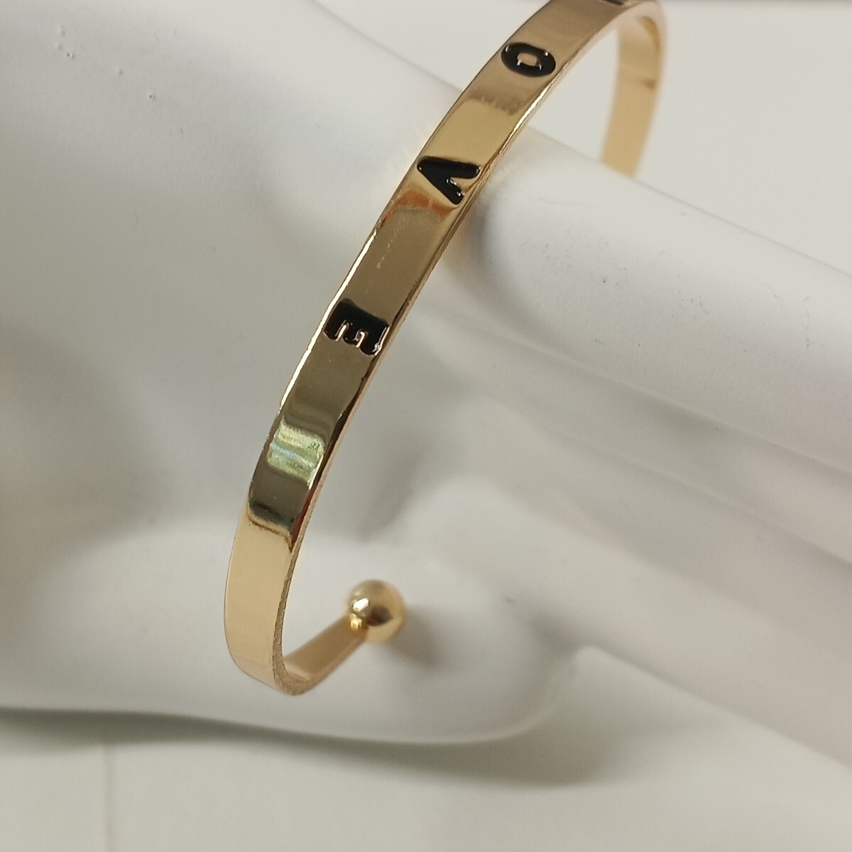 Women’s “Love” Cuff Bracelet One Size Brass Plated Gold Jewelry