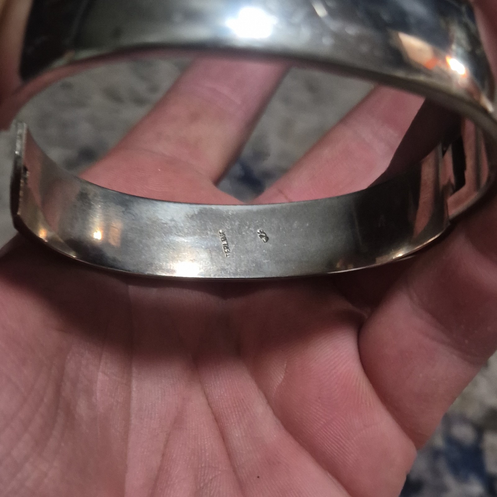Vintage Solid Mexican Sterling Silver 925 Domed Cuff Bracelet Heavy