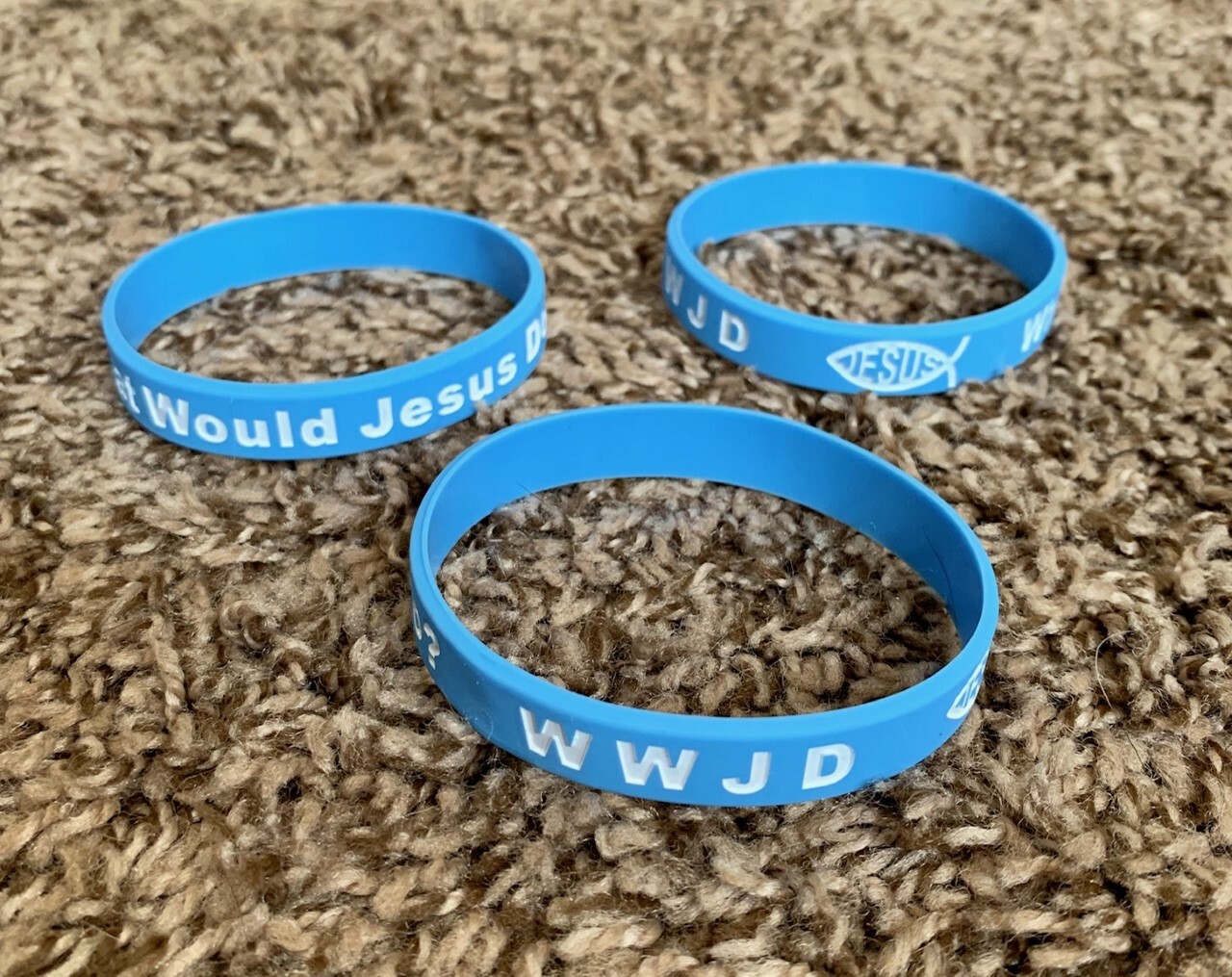 1 WWJD Wristband What Would Jesus Do Jewelry Silicone Rubber Bracelets COLORSSSS