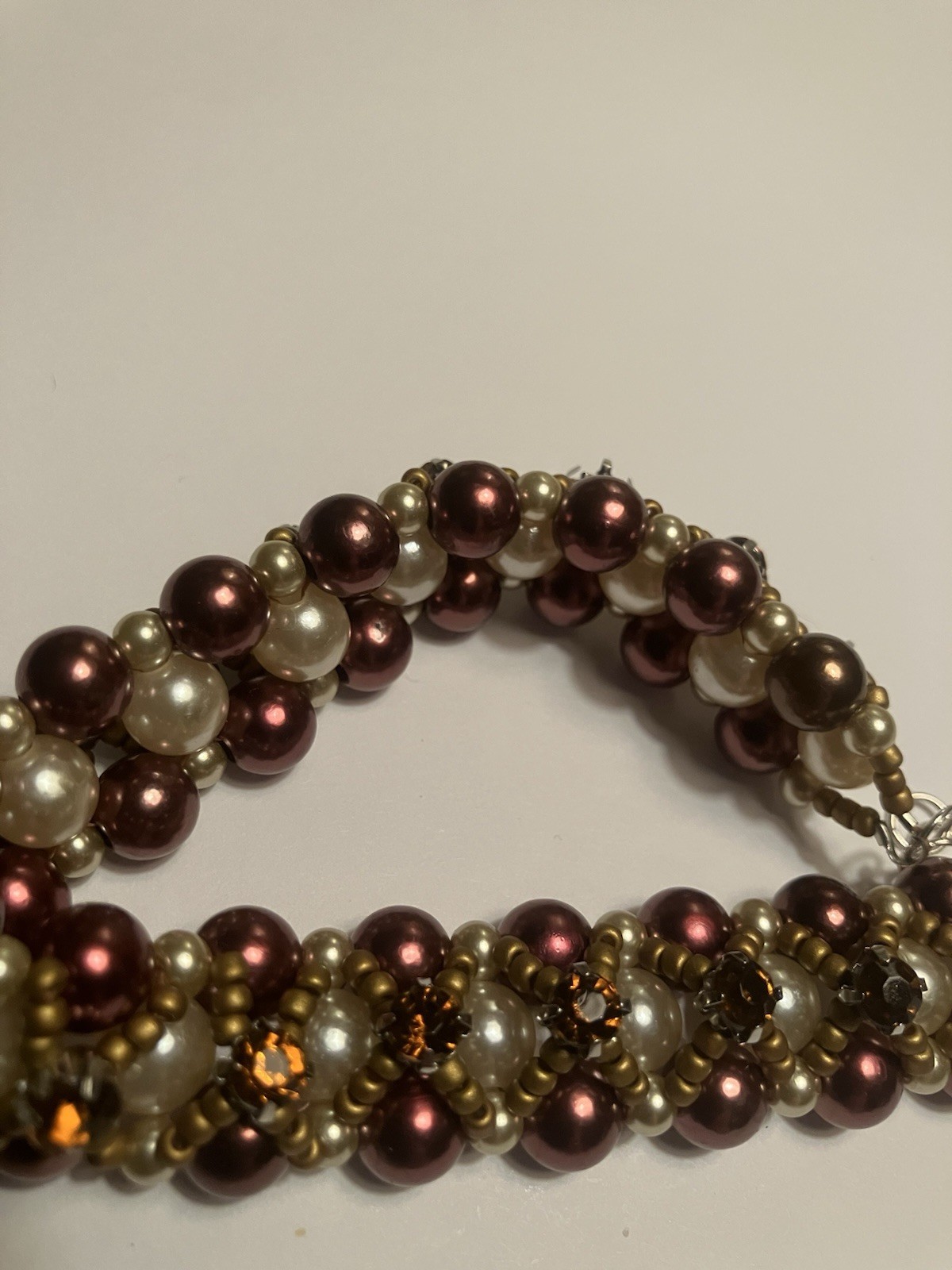 Beaded Bracelet Elegant Luxury Style Artisan Crafted Intricate Statement Piece