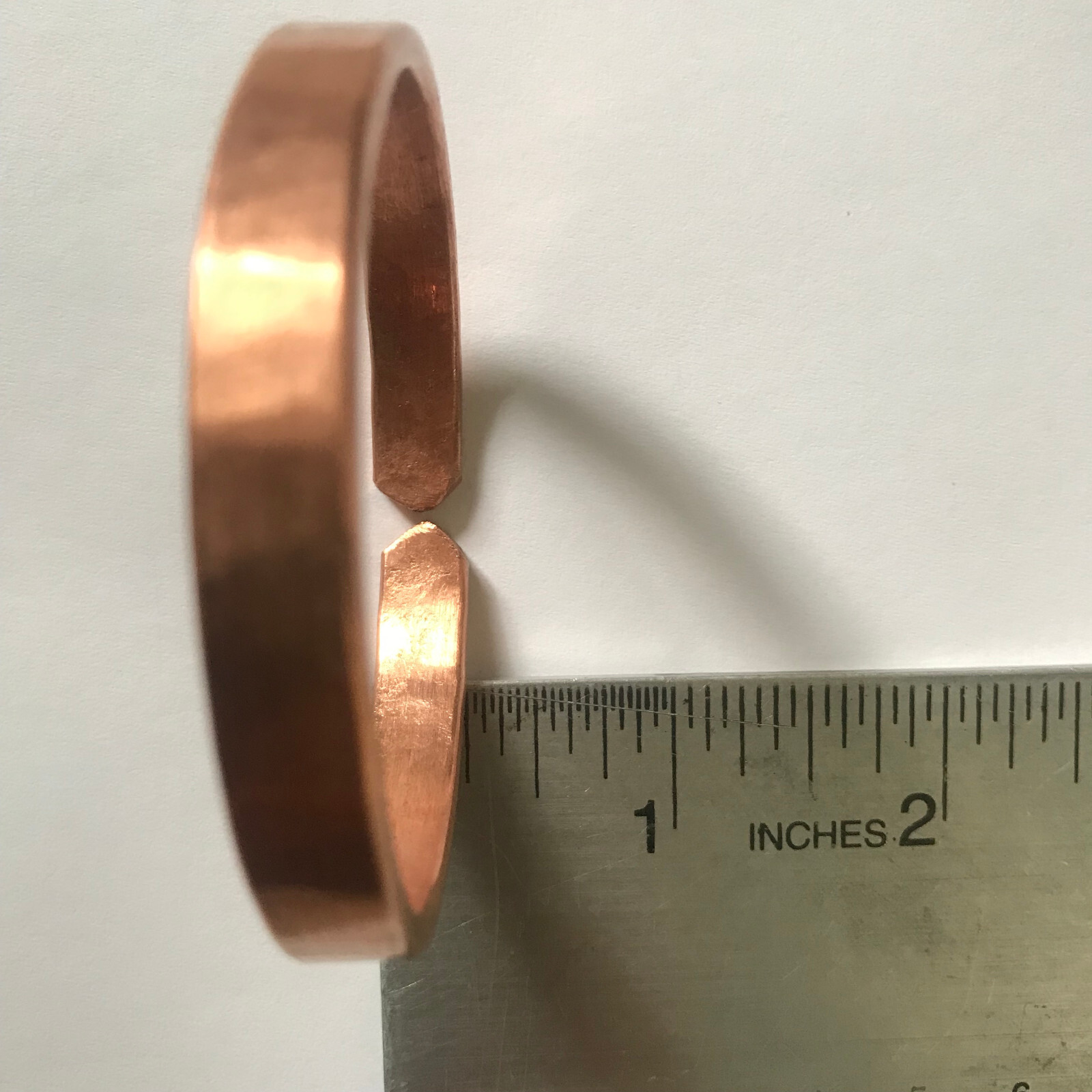 Copper Hammered Bracelet Wrist Genuine Pure Solid ship USA to USA free shipping