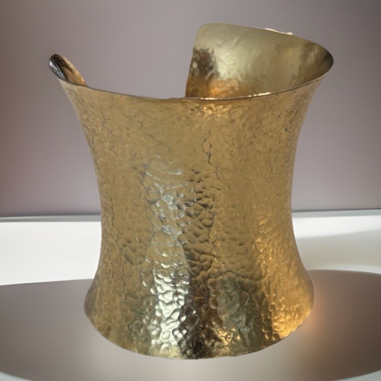 New Stephanie Kantis 24k Gold Plated Hammered Cuff Bracelet $695