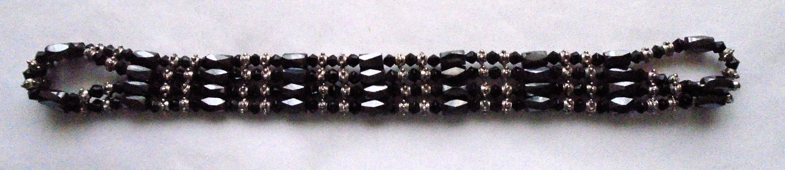 Magic Magnetic Therapy Hematite & Crystal Bead Wrap Necklace/Bracelet-36″
