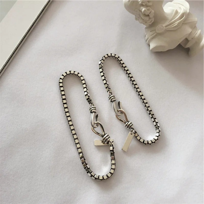 Women‘s 925 Silver Plated Vintage Simplicity Bead | Handmade Bangle Bracelet New