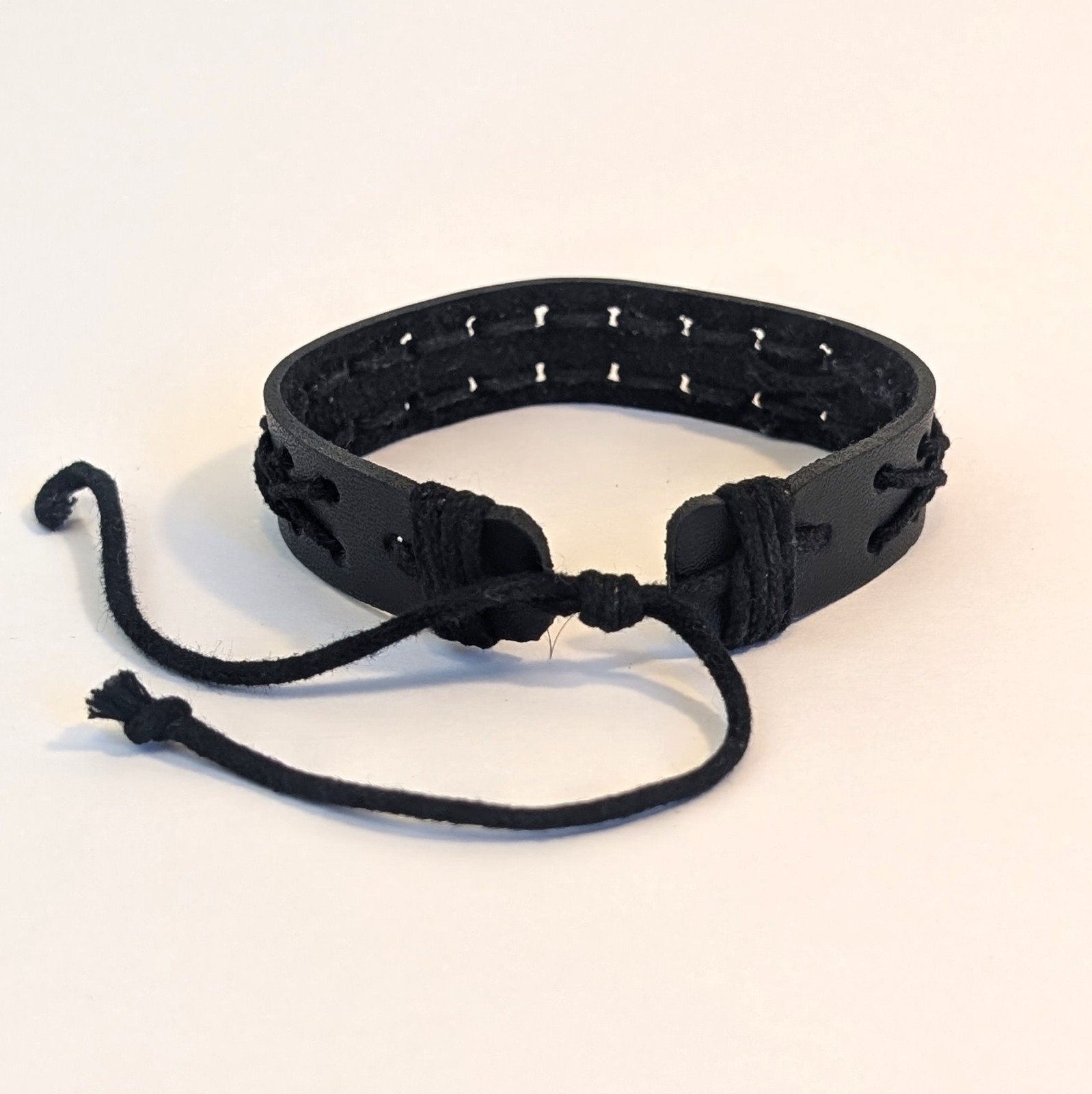 Unisex Blc Leather Bracelet Goth Punk Rock braided Wristband cord cuff Unbranded