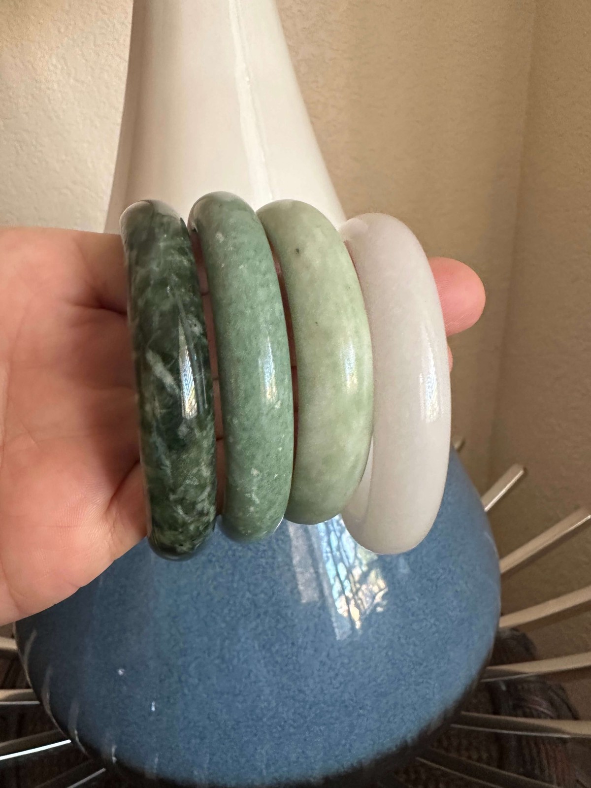 Gorgeous Natural Real Chinese Dark Green Jade Bangle Bracelet Jadeite Jade 65 mm