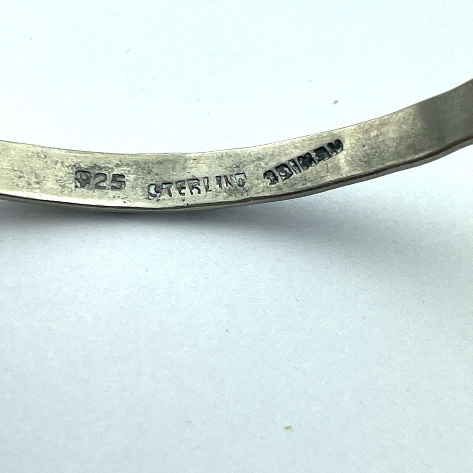 Vintage Bracelets (2) Mexico Sterling Silver Thin Bangles Etched Stamped