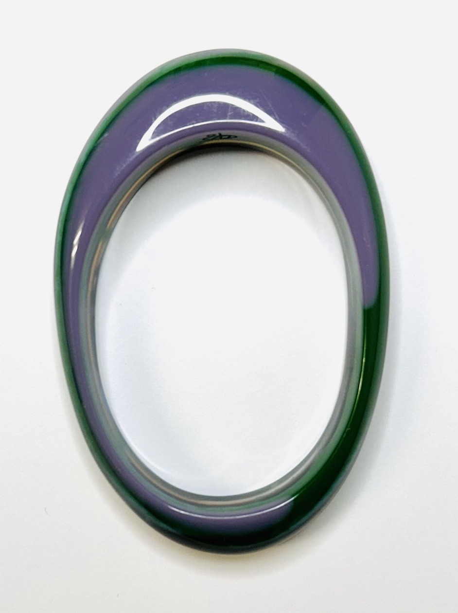 Carlos Sobral Layered Multi Color Resin Bangle Bracelet Oval Pop Art Artisan