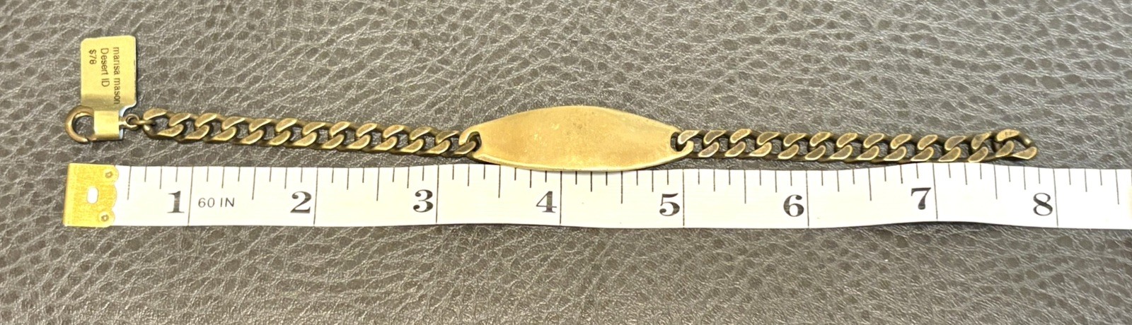 MARISA MASON Brass Tone ID BRACELET CURB CHAIN W/TAGS