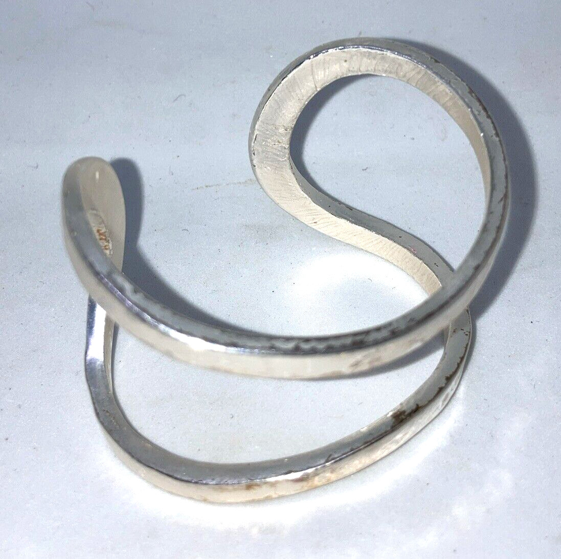 Karine Sultan Minimalist split cuff silver plated wrap bracelet