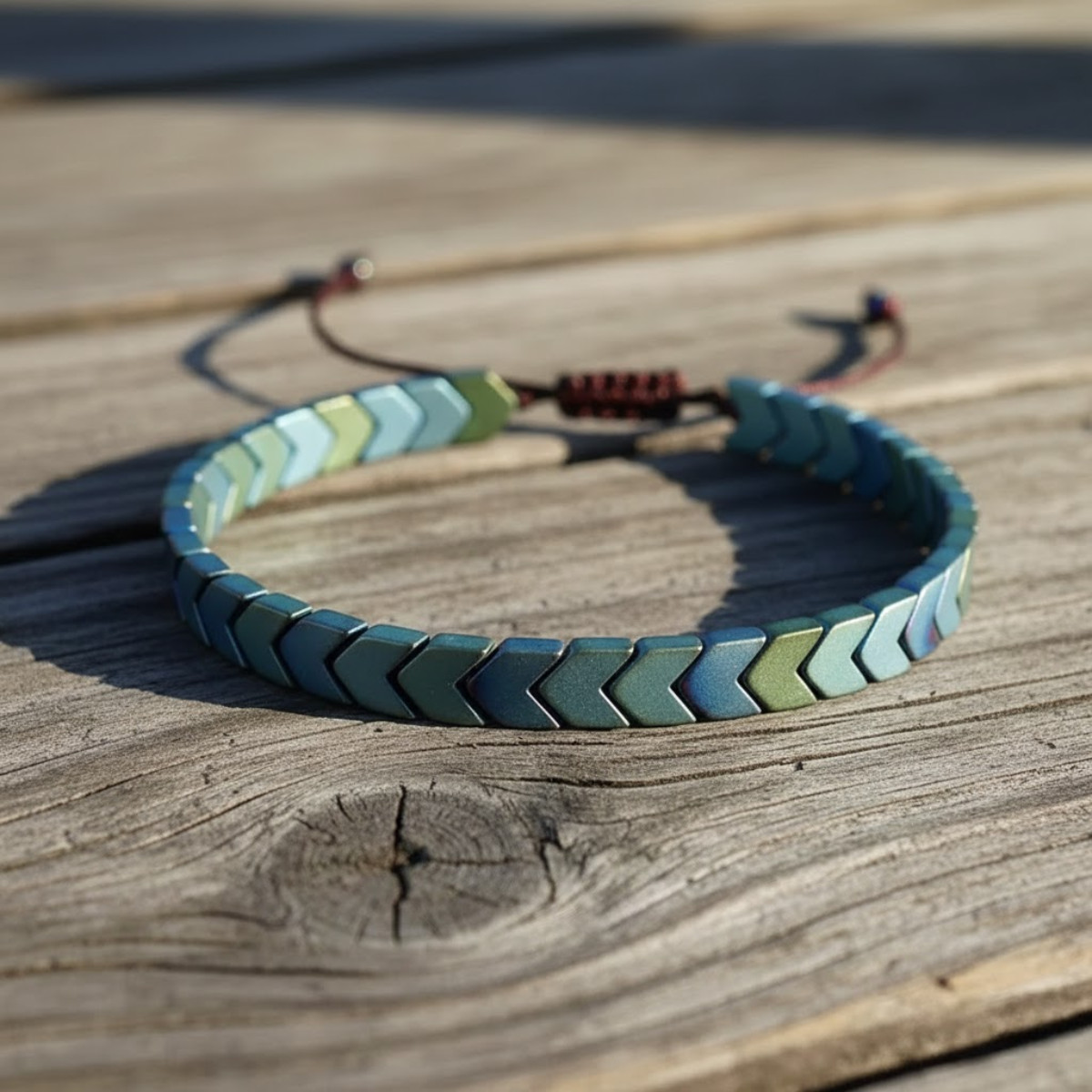 Blue Hematite Bracelet Healing Protection Adjustable Women Men Bracelet Gift
