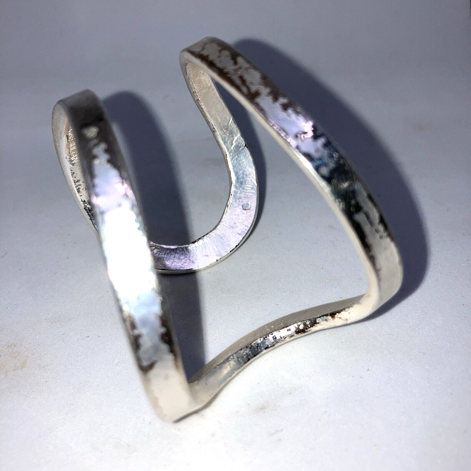 Karine Sultan Minimalist split cuff silver plated wrap bracelet