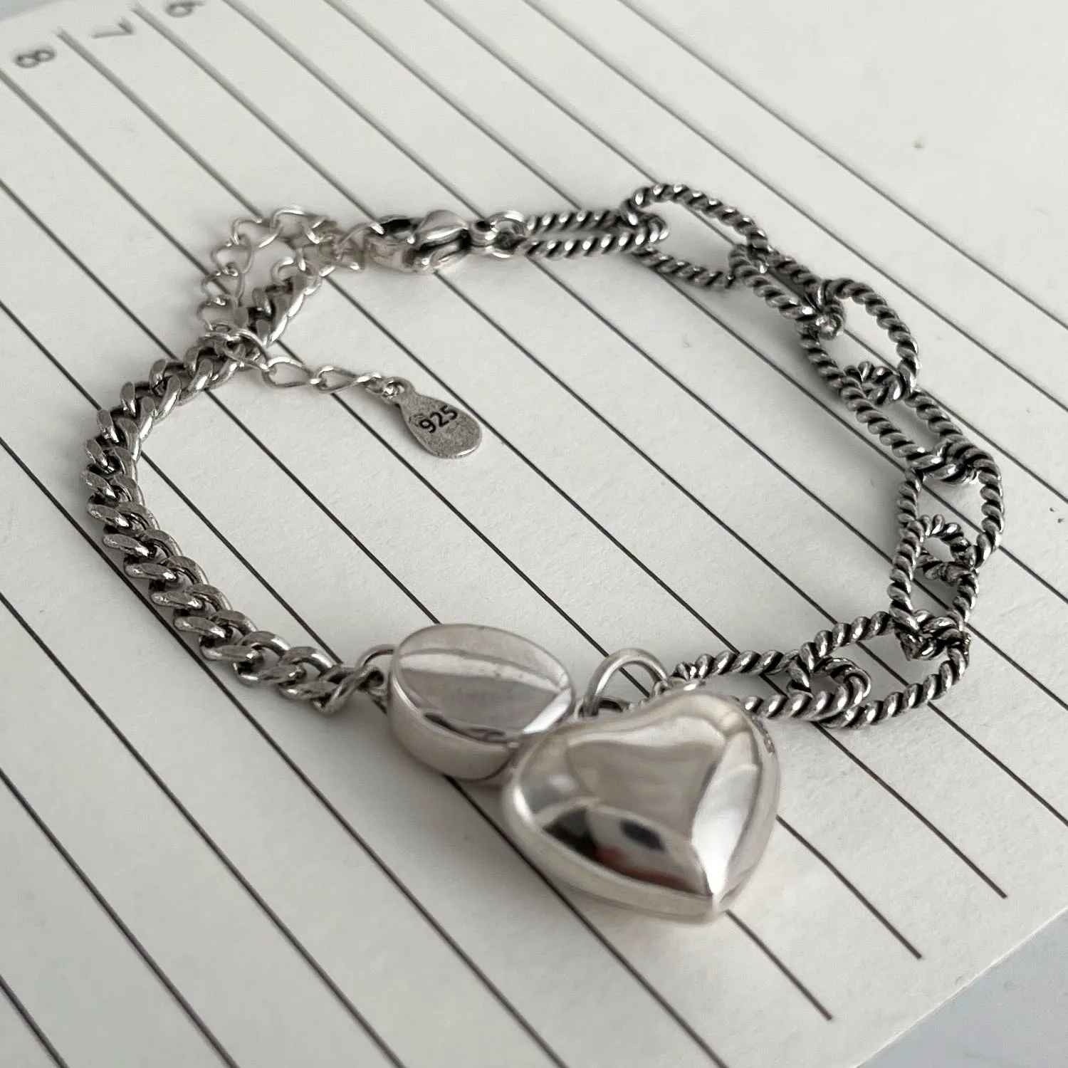 925 Sterling Silver Bracelet Women Men 100% Solid Retro Vintage Bangle Jewelry