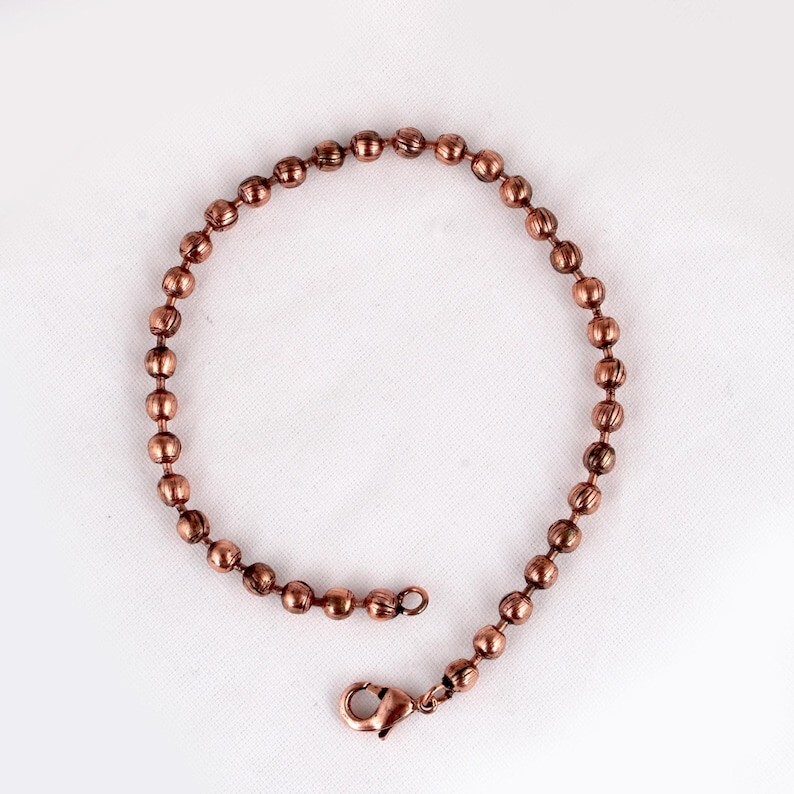 Pure Copper Snake Chain Bracelet Copper Arthritis Pain Relief Biker Bracelet