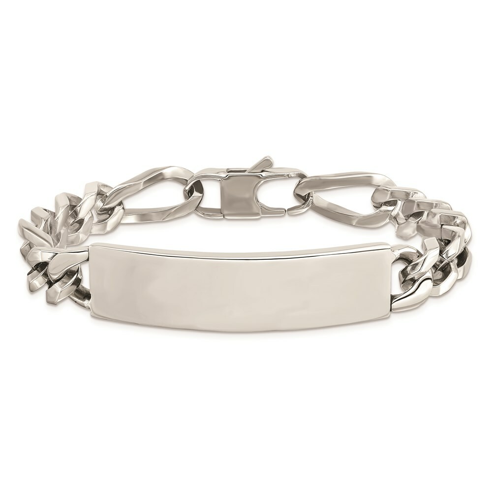 Stainless Steel Polished Large ID Bracelet