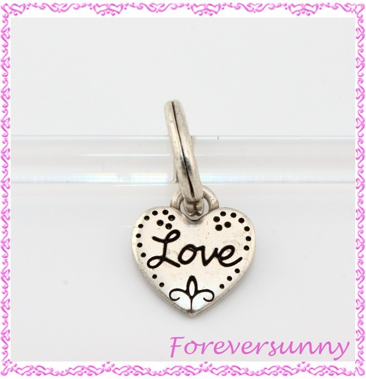 Brighton Heart Love Reversible Silver Charm