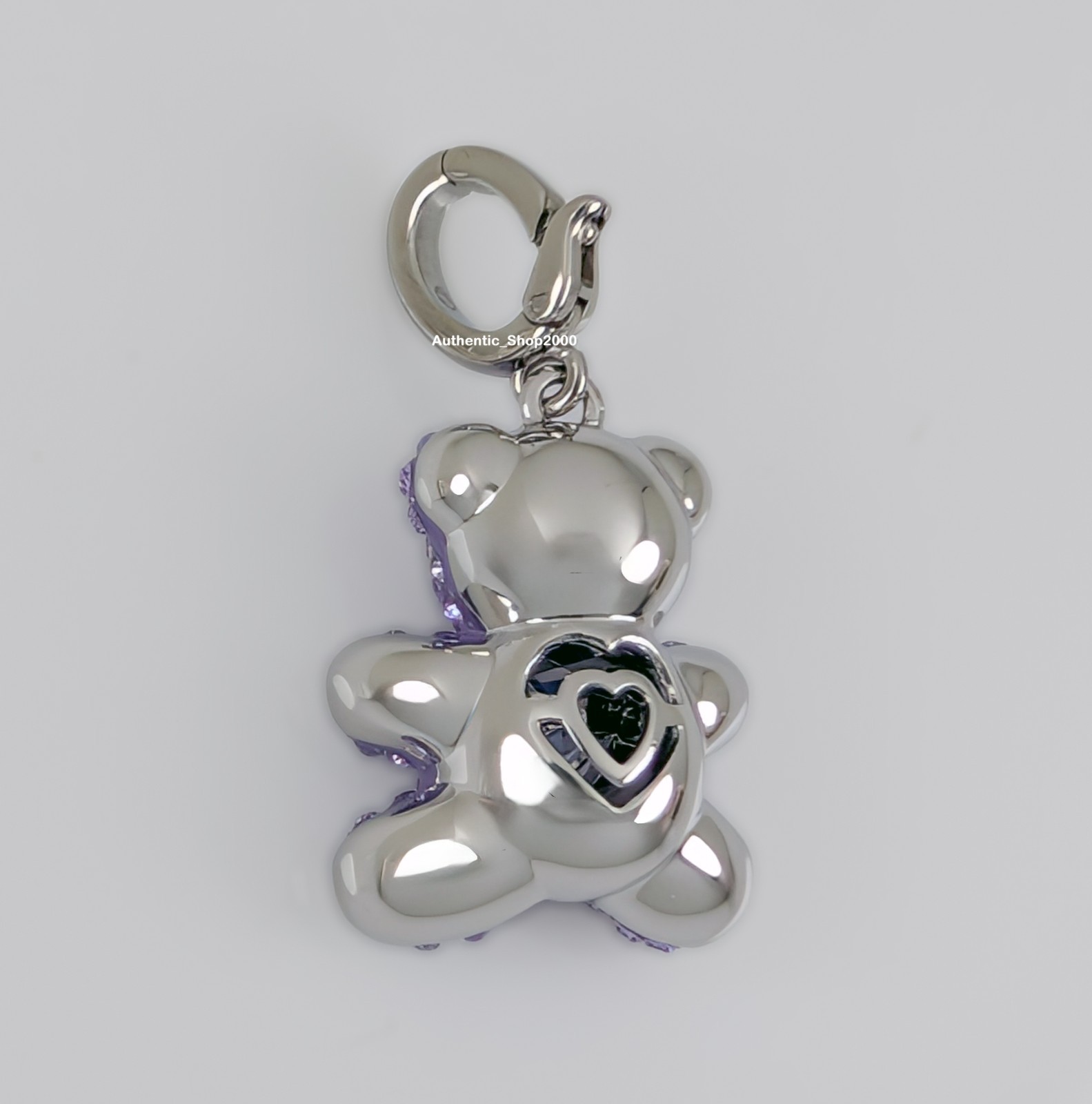 New 100% Authentic SWAROVSKI Purple Teddy Bear Idyllia Charm Pendant 5745610