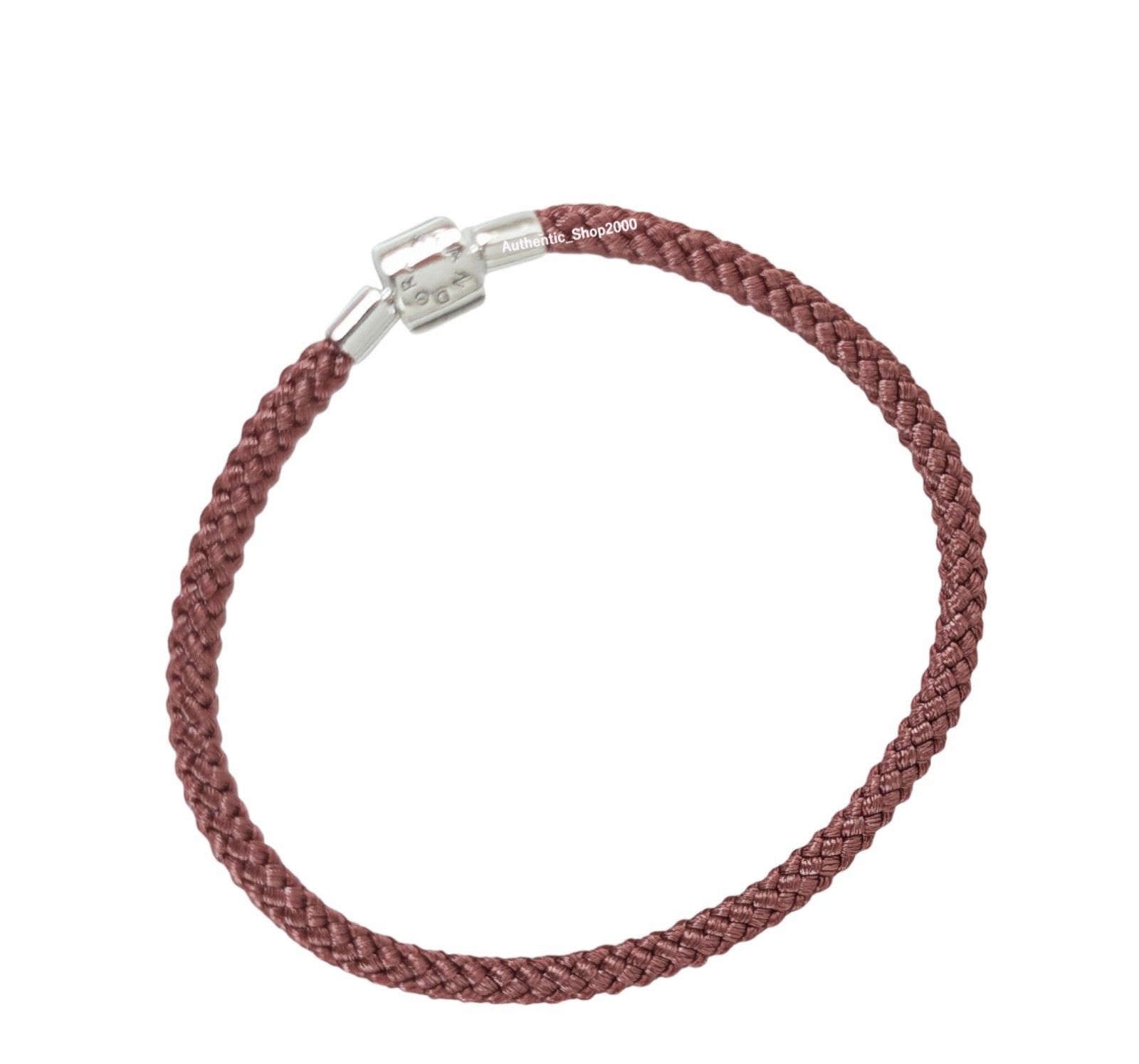 New 100% Authentic PANDORA 14k G Barrel Shimmering Pink Cord Bracelet 594530C01