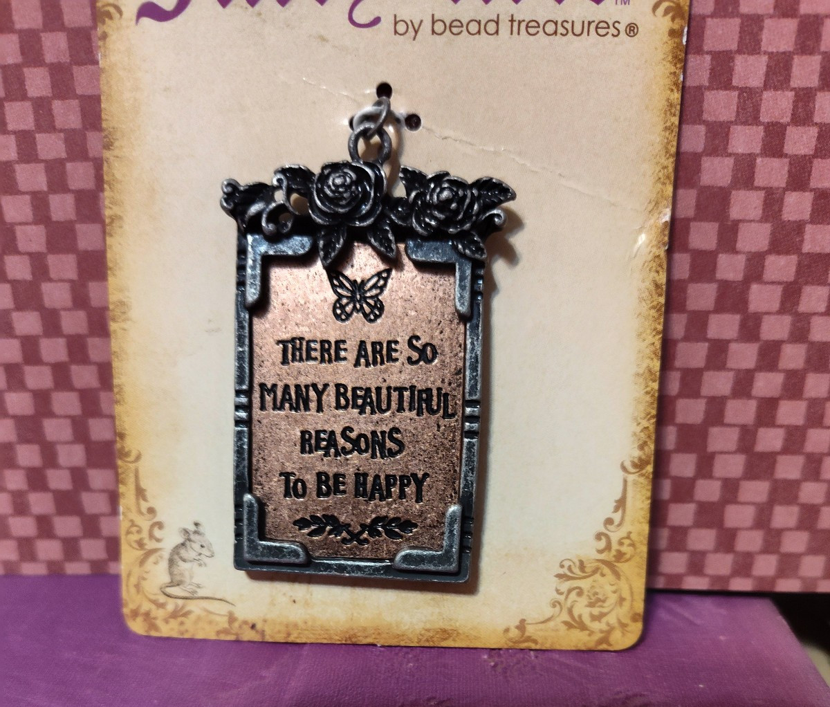 Bead Treasures Fairy Tale REASONS TO BE HAPPY CHARM 1PC Metal